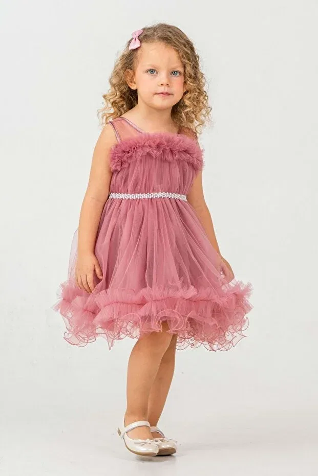 Детское платье для девочек без рукавов Aizona girl's evening dress Mnk Baby&Kids, Rose Dry — фото 3