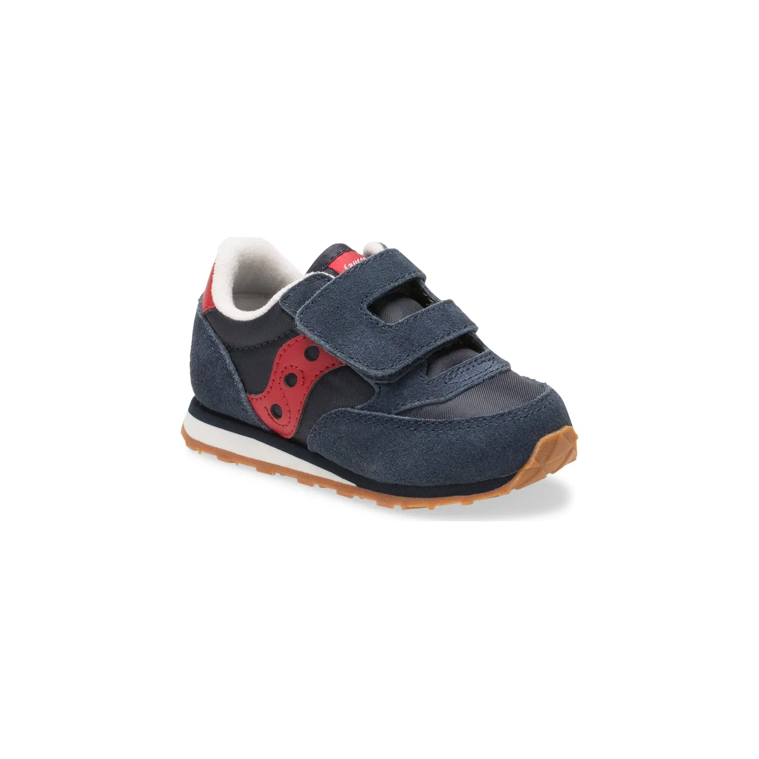 Детские кроссовки на липучке Baby Jazz Hook & Loop Saucony, Navy Blue Red — фото 2