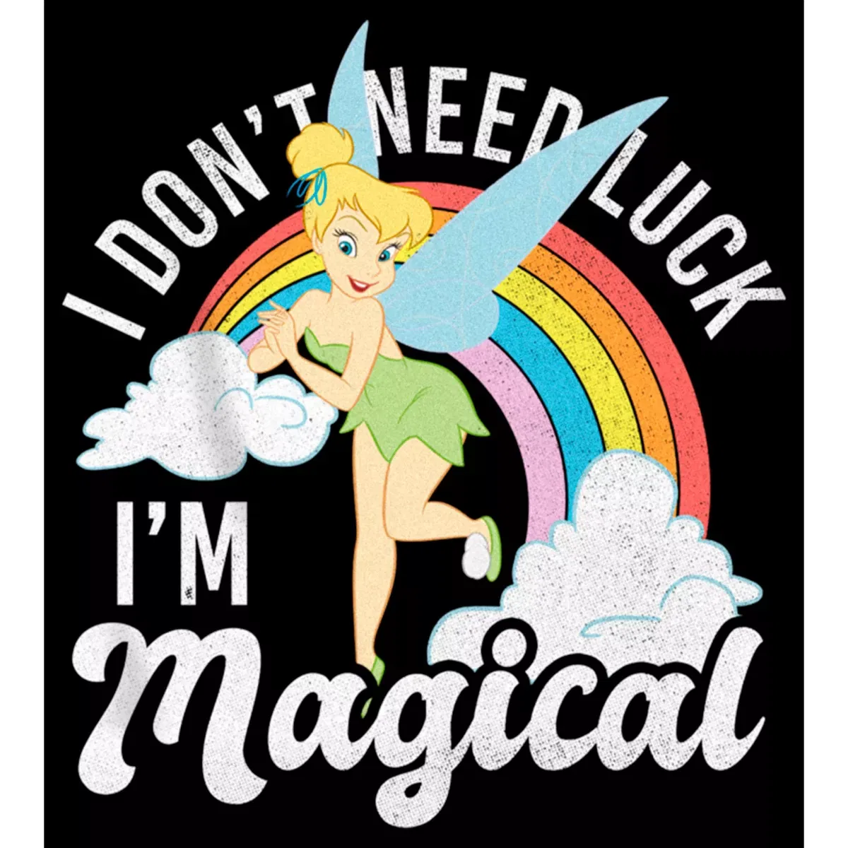 Детский худи с принтом I Don't Need Luck I'm Magical Peter Pan, Black — фото 2