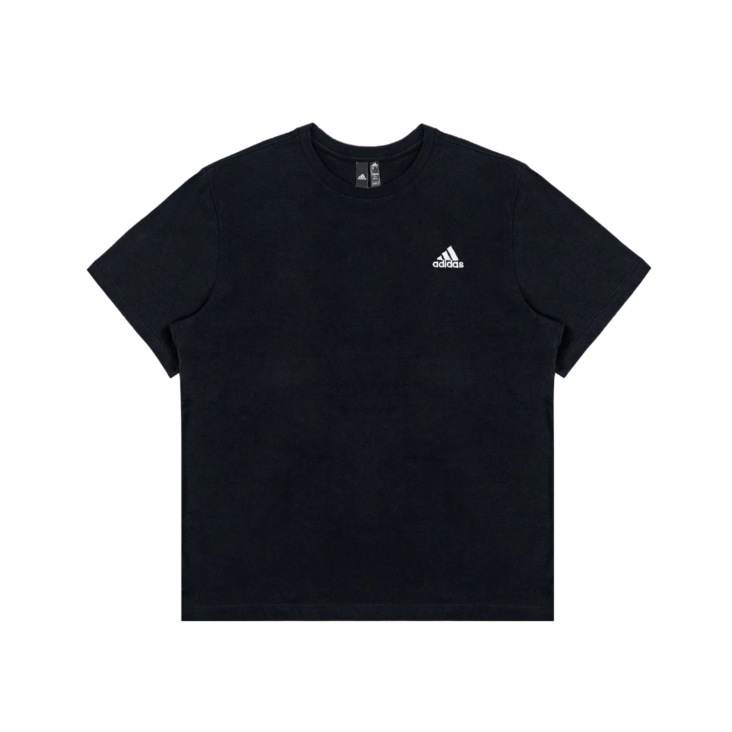 Футболка с круглым вырезом, свободного кроя, Adidas, Black — фото 3