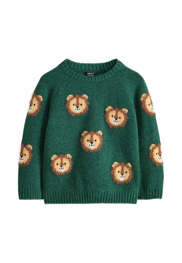 Джемпер с животными Jumper Next, Green Lion, зеленый