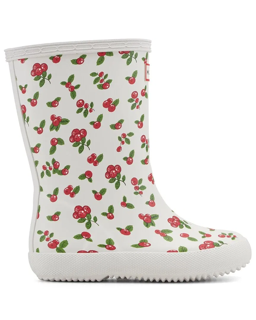 Детские резиновые сапоги для девочек непромокаемые Hunter Rubber Rain Boot, White — фото 2