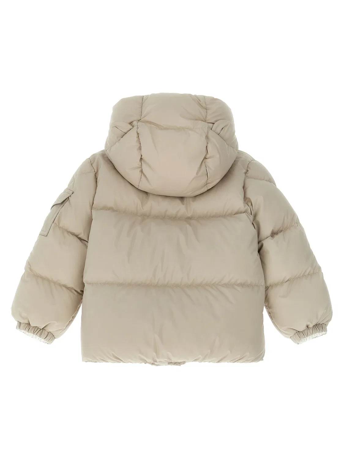 Пуховик "Жарет" Moncler Enfant, бежевый — фото 2