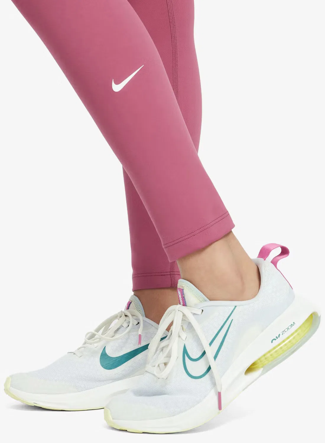 Леггинсы спортивные Youth Dri-Fit One Nike, пионовый — фото 3