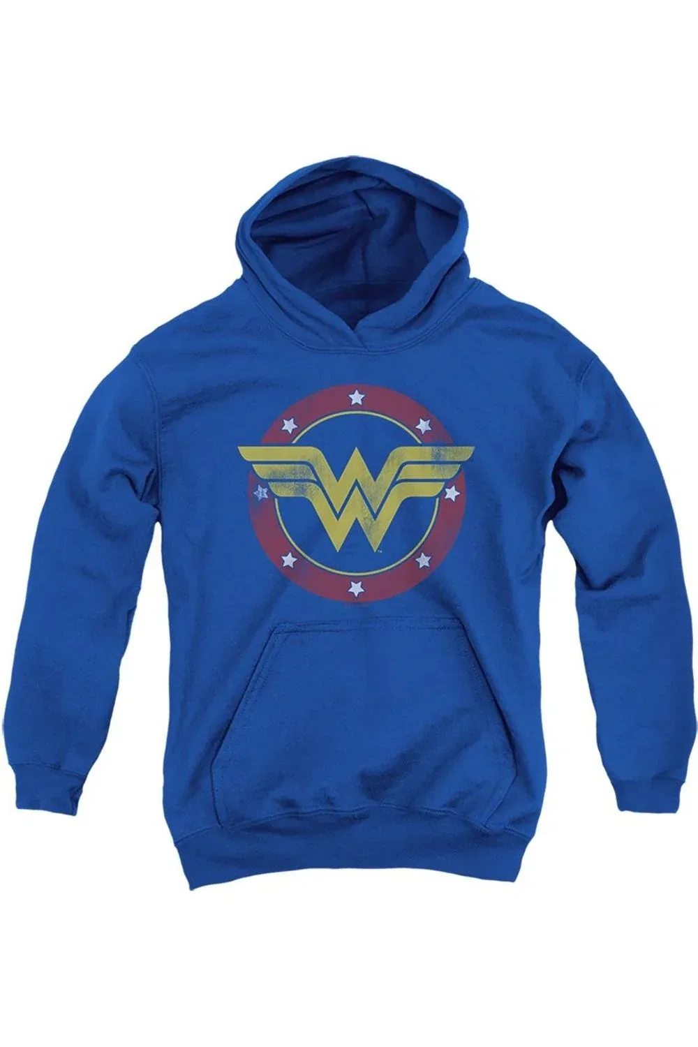 Детское худи с капюшоном с принтом Justice League Wonder Woman Circle Logo Gildan, Royal Blue
