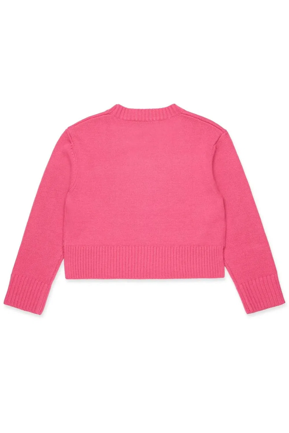 Детский свитер для девочек из шерстяной смеси Maglia Knitwear Max & Co, Hot Pink — фото 2