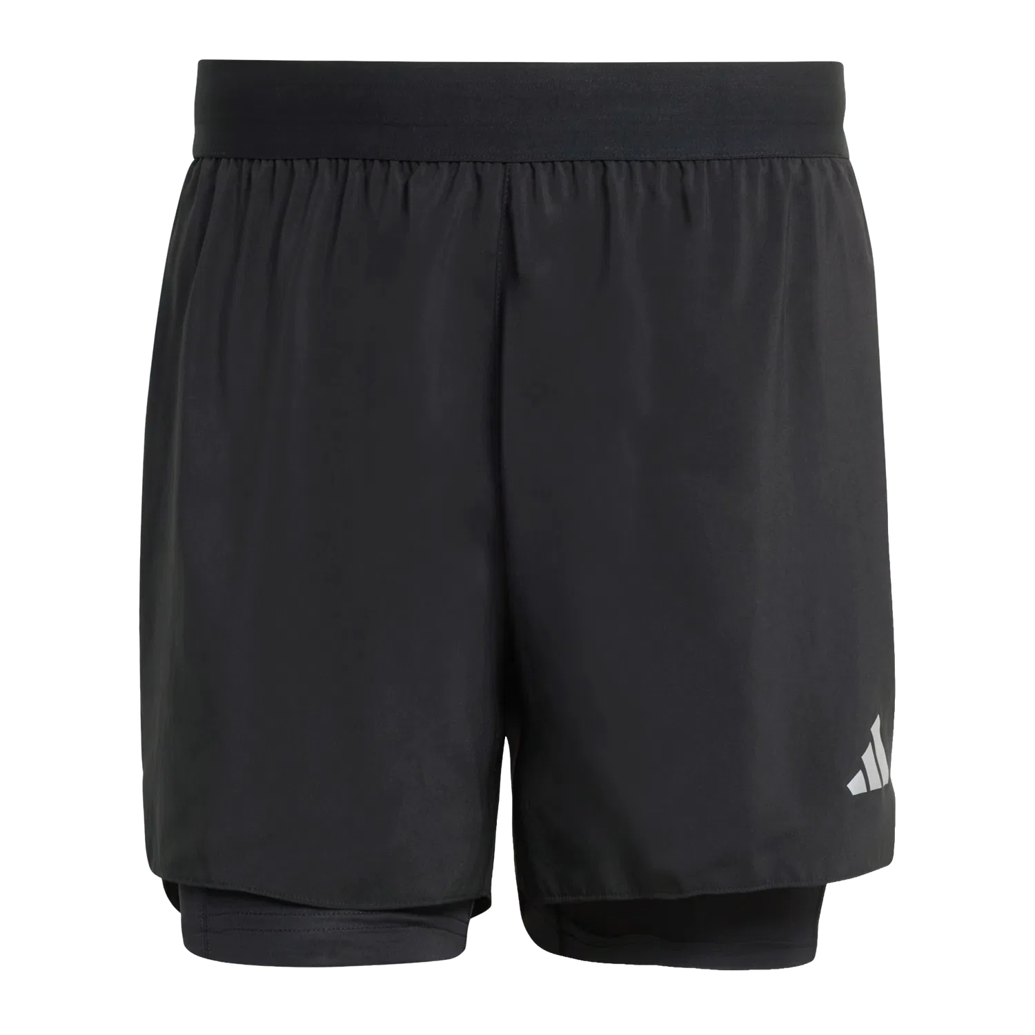 Мужские спортивные шорты 2in1 для бега Adidas, черный