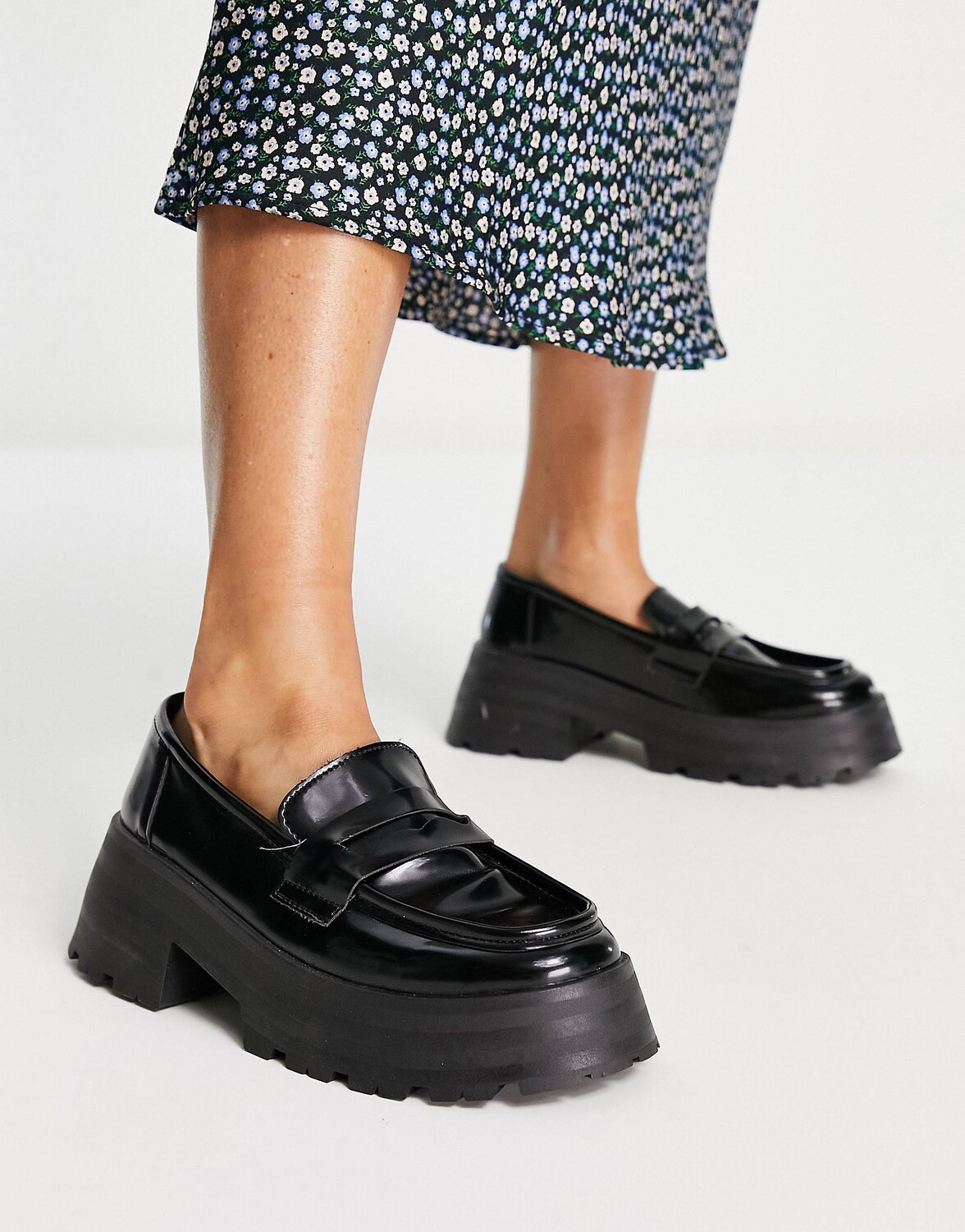 Черные массивные лоферы ASOS DESIGN Moonlight