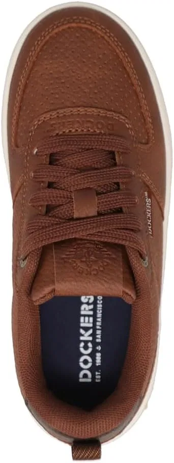 Детские кроссовки для мальчиков с лазерным принтом Overtime Laser DOCKERS, British Tan/Brown — фото 2