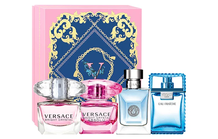 Набор миниатюрных парфюмов Versace, 4 шт по 5 мл, Crystal Diamond, Gold Diamond, Same Name Men's Fragrance, Eros, Versace — фото 2