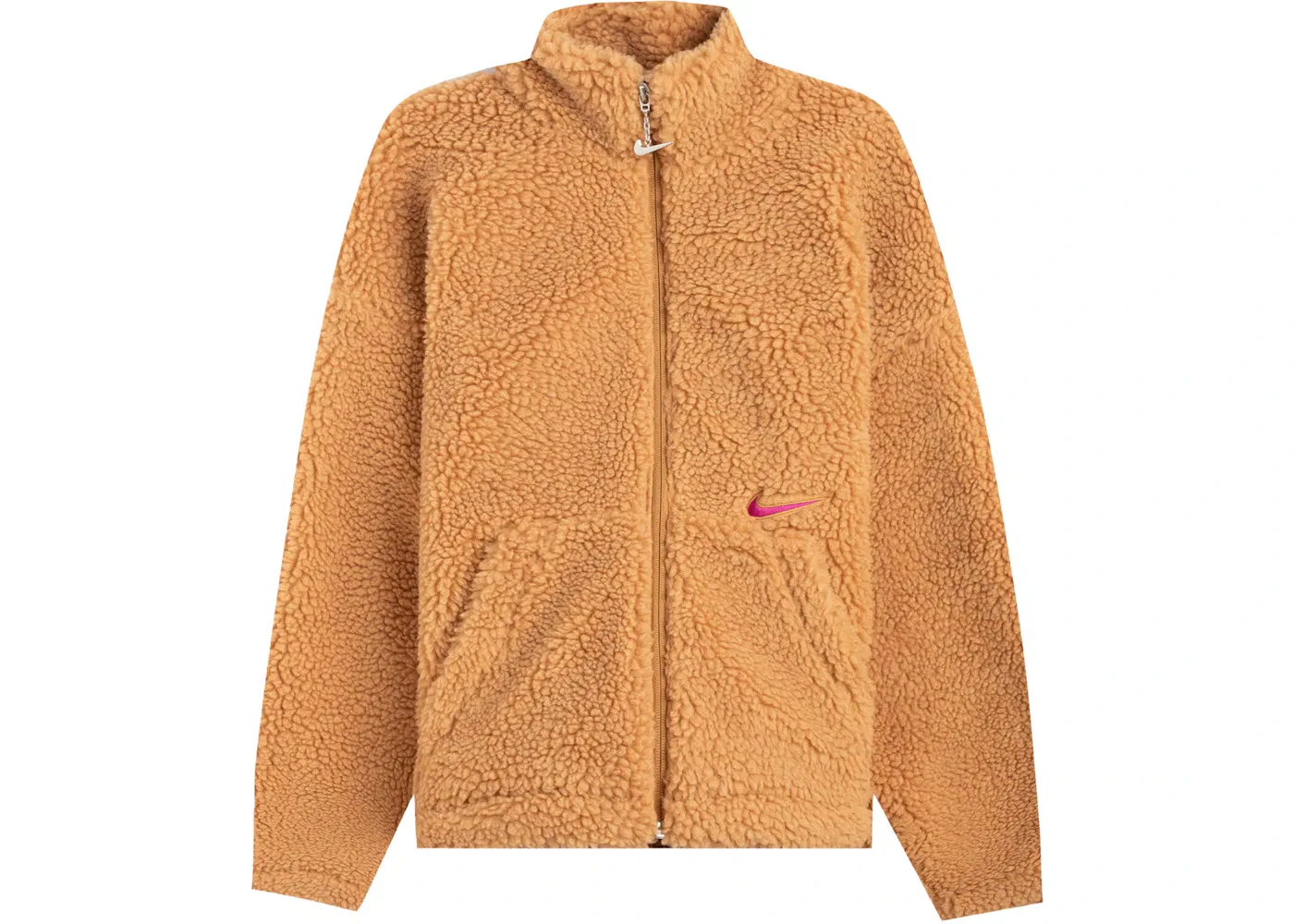 Женская куртка из флиса с логотипом Nike Swoosh Sherpa Jacket, Brown