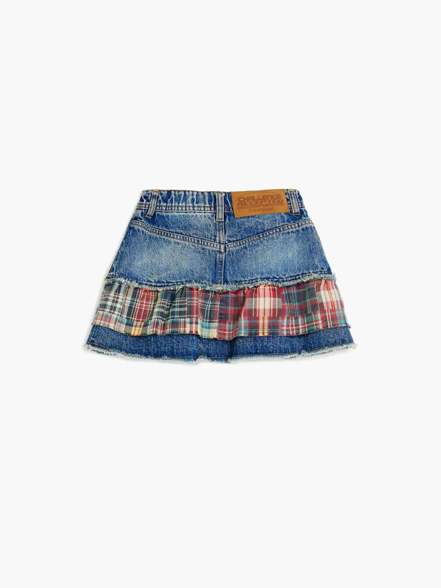 Юбка Desigual из синего джинсового материала, светло-голубая — фото 2