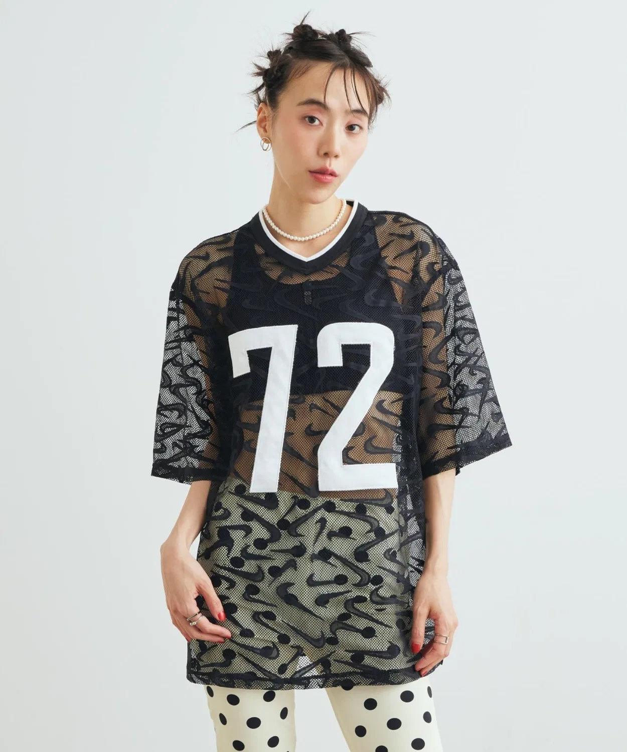 Женская футболка оверсайз с кружевным принтом Nike Sportswear Chill Lace, Black