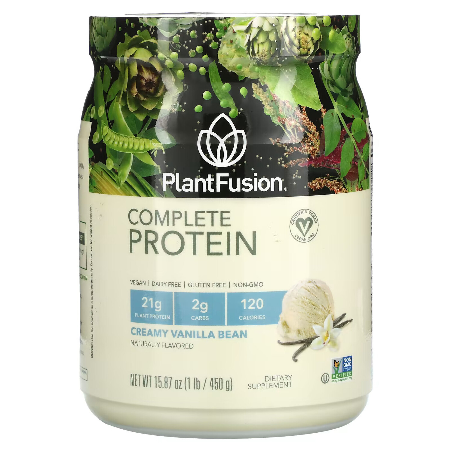 

PlantFusion, Complete Protein, сливочные стручки ванили, 450 г (15,87 унции)