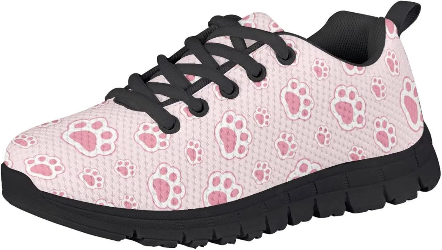 Детские кроссовки для мальчиков с дышащим верхом Mumeson, Pink Paw Print — фото 4