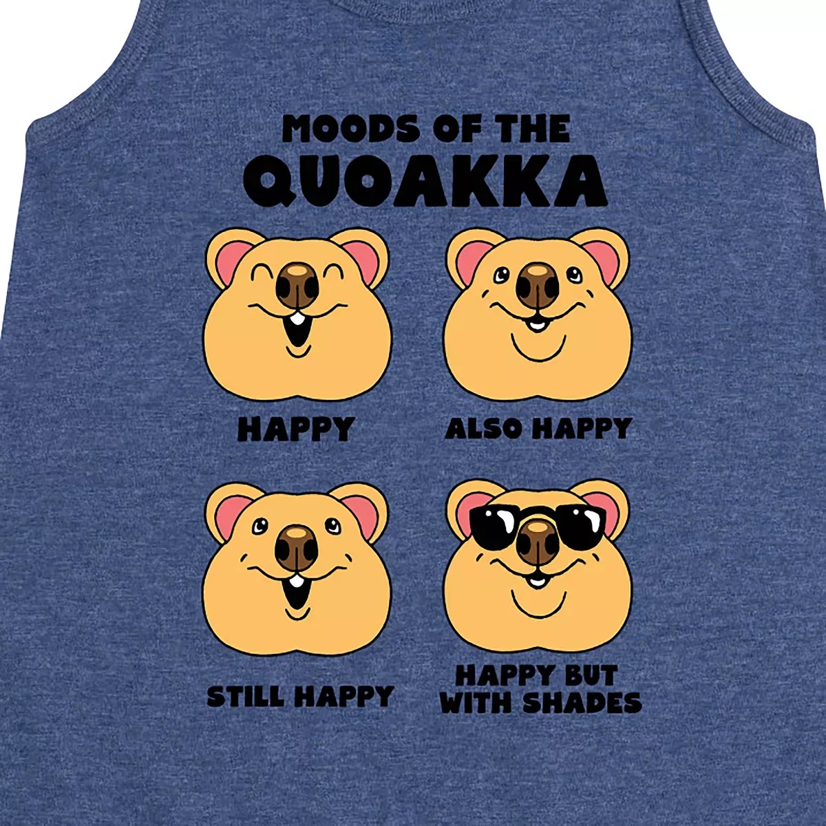 Детское платье для девочек без рукавов Quokka Moods Instant Message, Heather Navy — фото 2