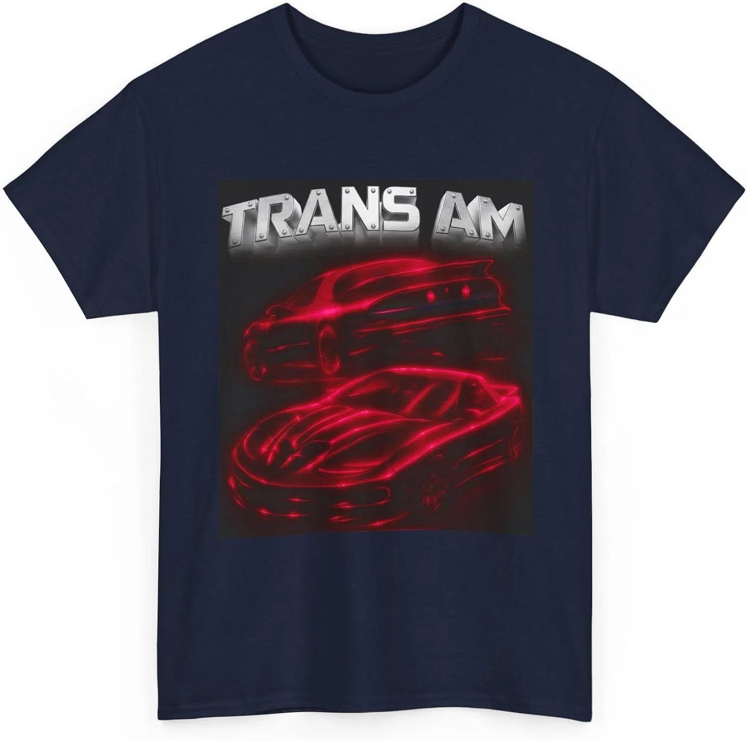Унисекс футболка с принтом Firebird Heavy Cotton Tee, Navy — фото 3
