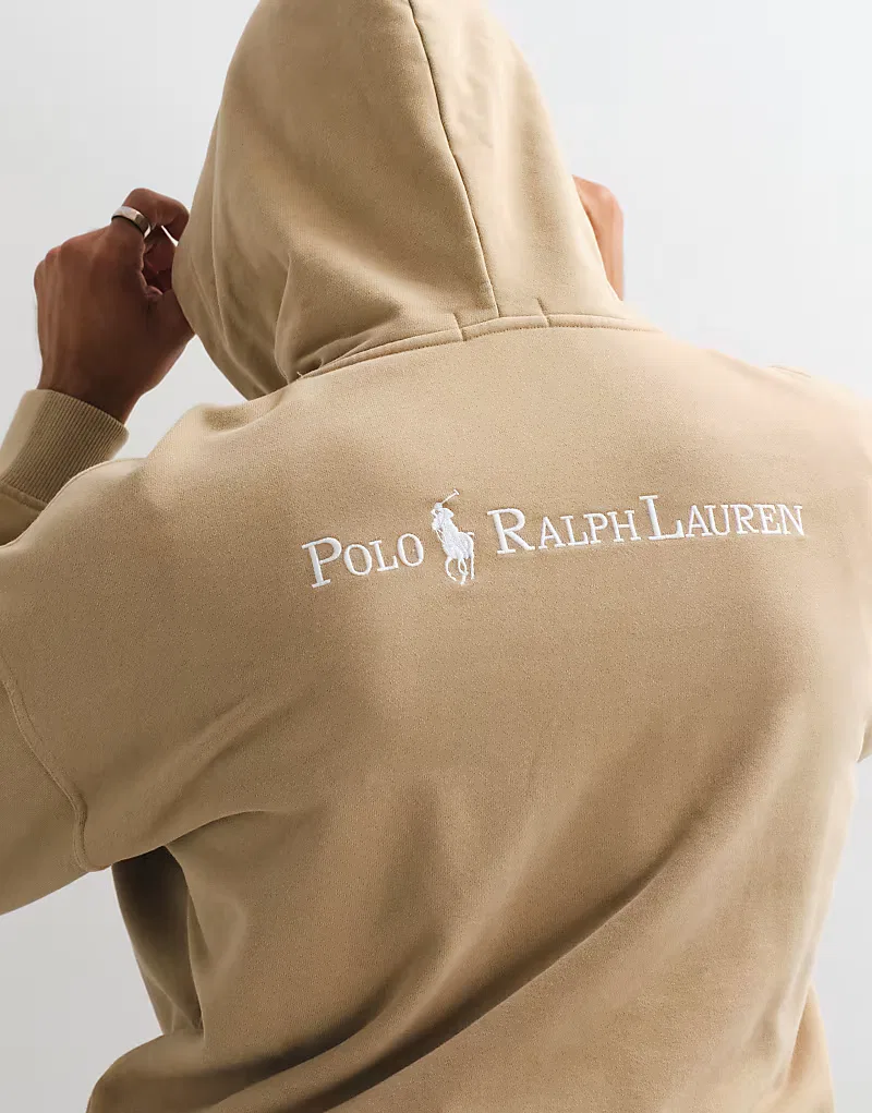Толстовка Polo Ralph Lauren с логотипом на спине, бежевый — фото 3