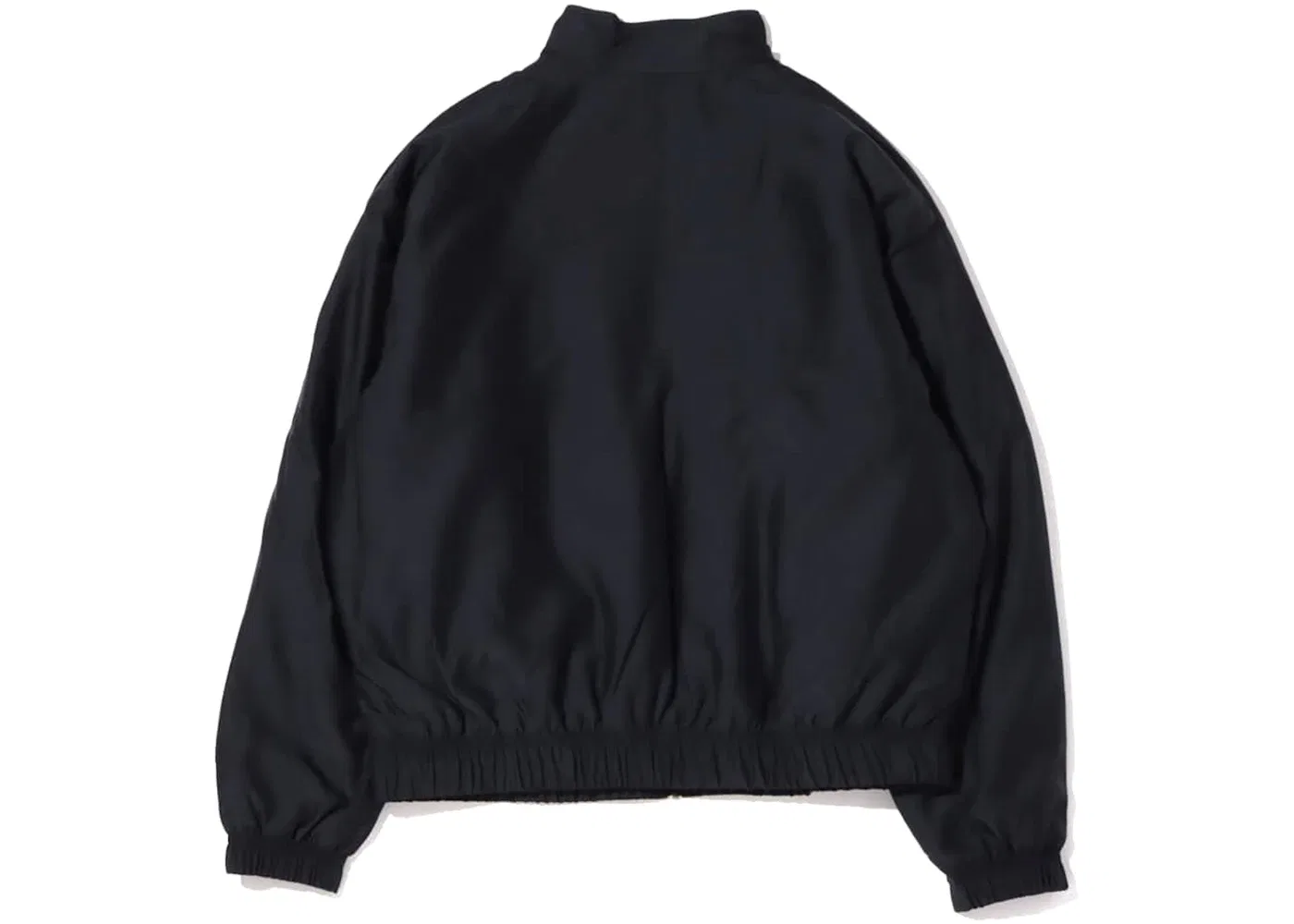 Мужская куртка-бомбер из атласа с принтом Nike Solo Swoosh Satin Bomber Jacket, Black Kumquat — фото 2
