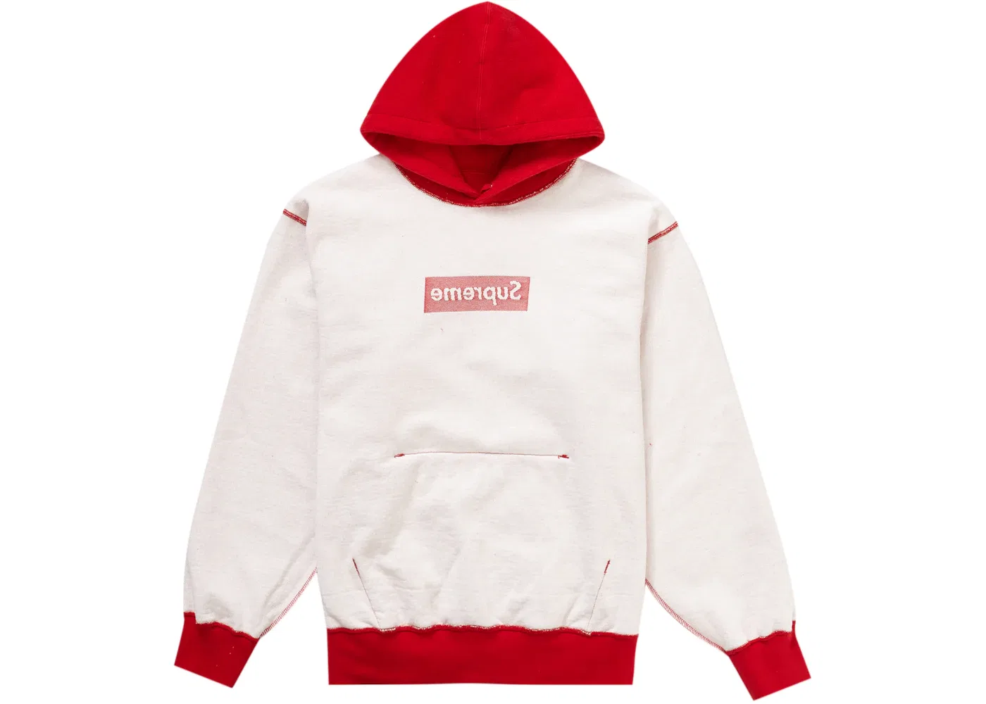 Мужской худи с принтом Supreme Inside Out Box Logo Supreme, Red — фото 2