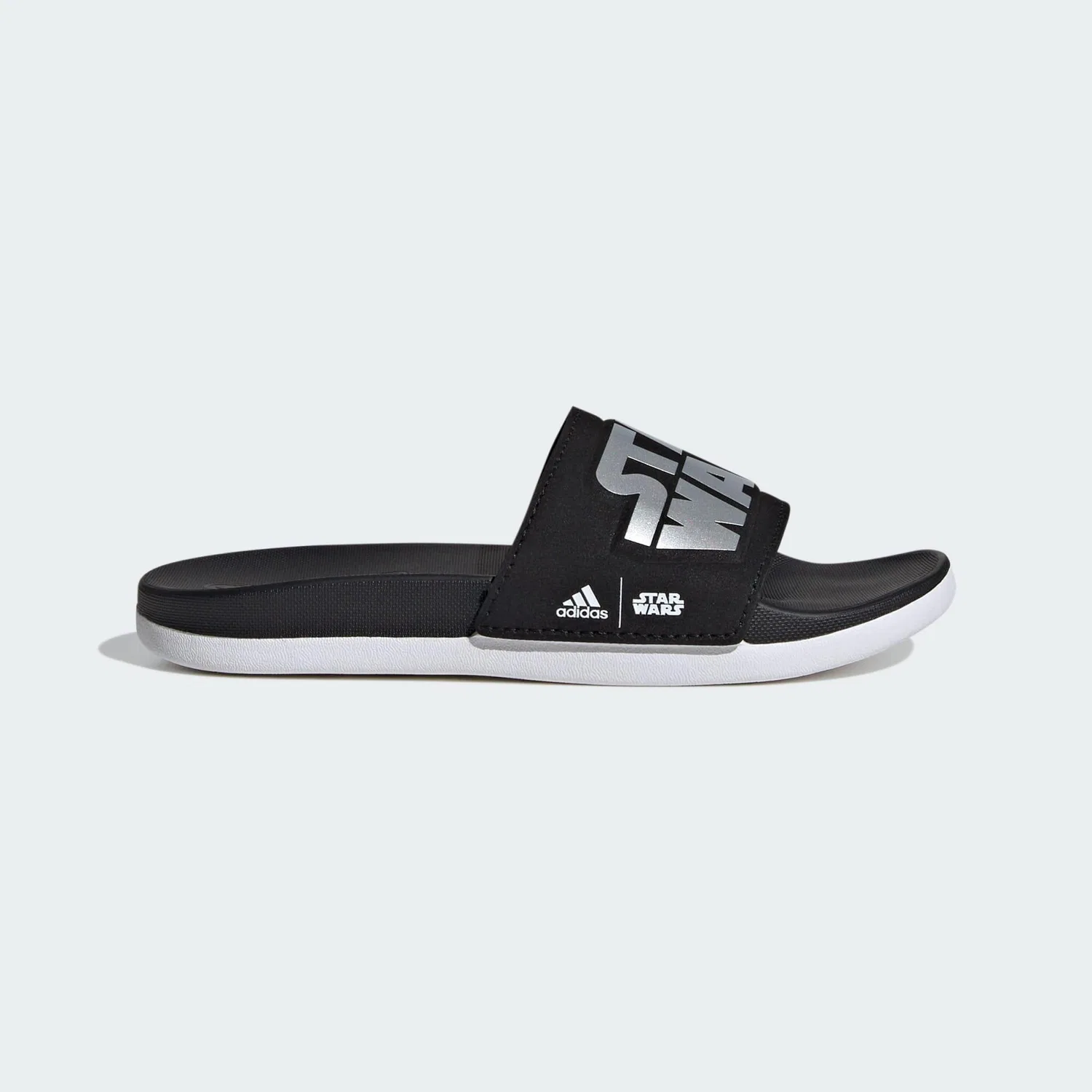 Детские шлепанцы Adidas Star Wars Kids Comfort Adilette, Цвет: Schwarz / Silber / Weiss — фото 3