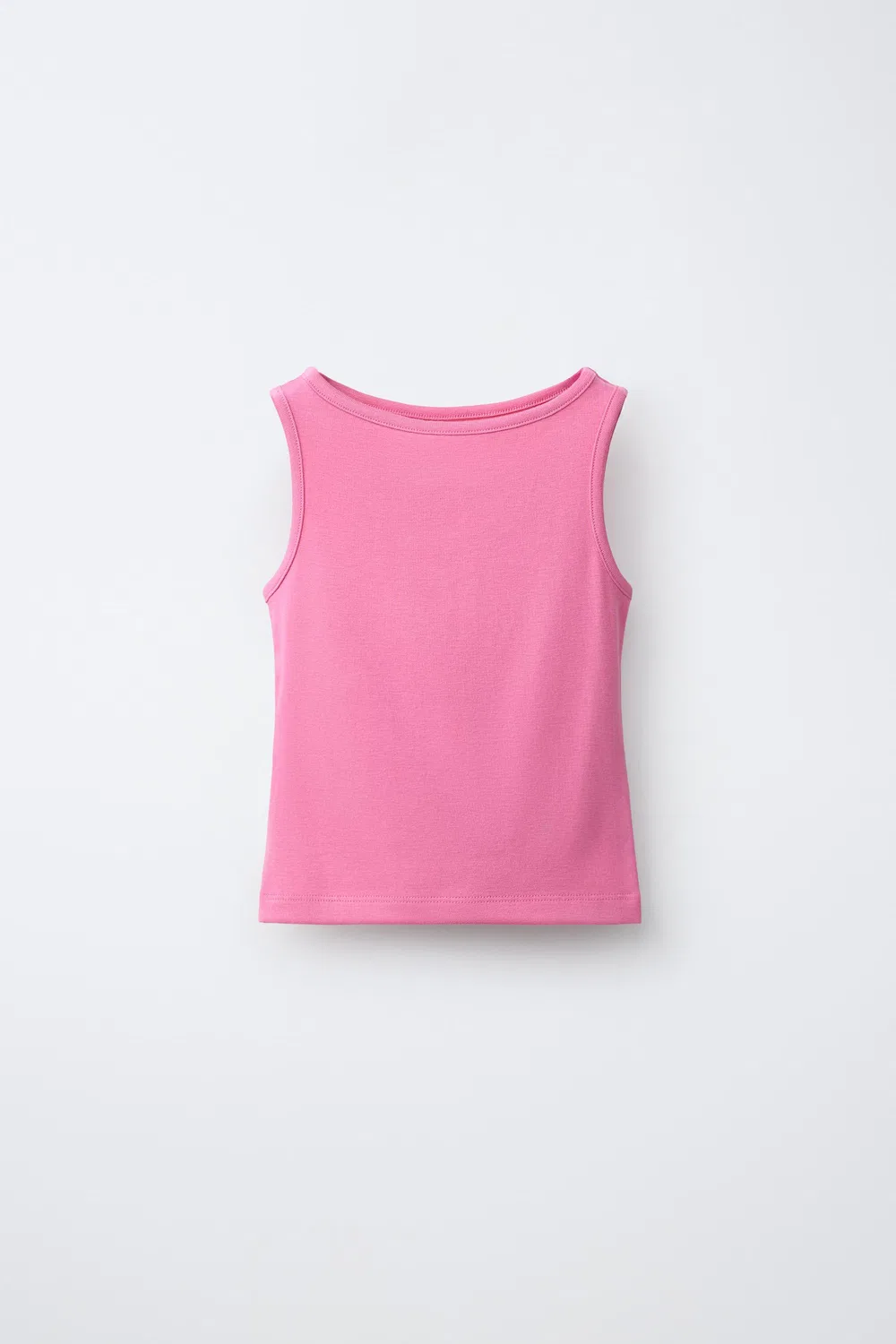 Однотонный топ из смеси модала ZARA, Pink