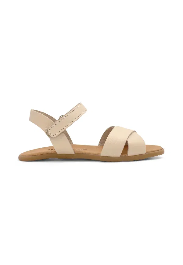 Босоножки из кожи с закрытой пяткой и липучкой Pisamonas, Beige, бежевый