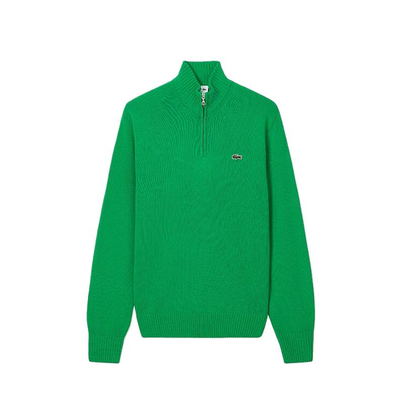 Полузастегивающийся свитер с высоким воротником LACOSTE, черный — фото 3