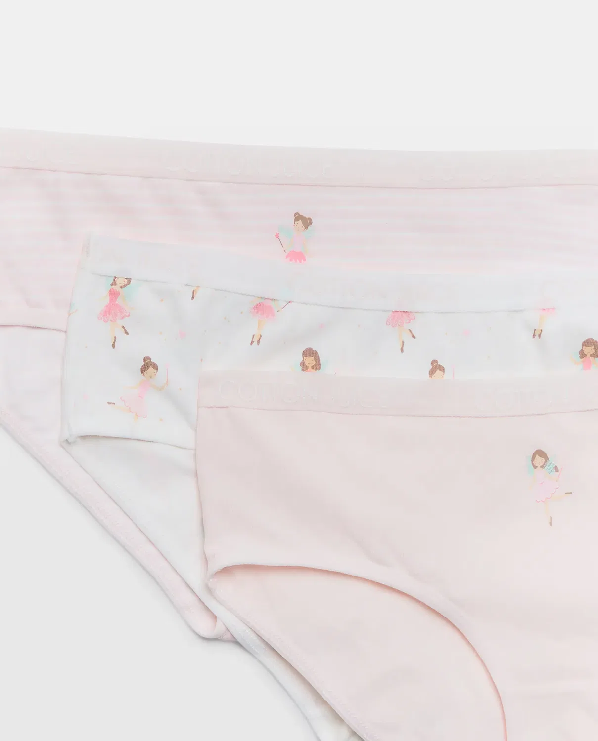 Детский комплект трусов для девочек Pack 3 Bragas Cadera De Niña Haditas Cotton Juice, Rosa — фото 3