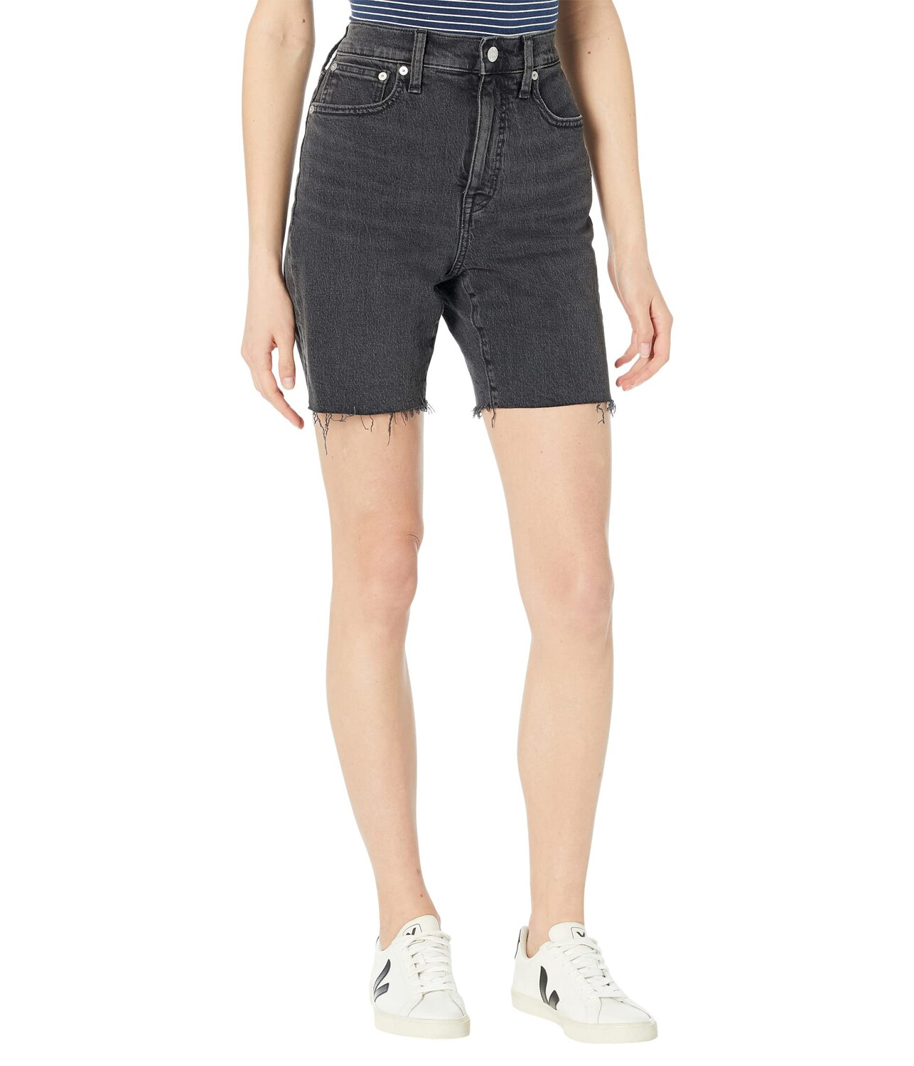 

Шорты Madewell, High-Rise Mid-Length Denim Shorts in Claybrook Wash