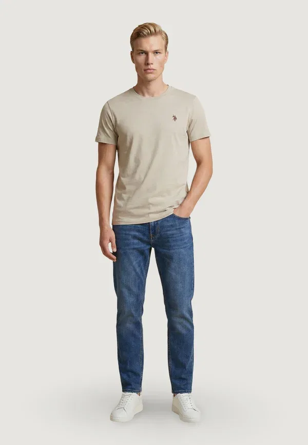 Футболка хлопковая Mick-basic U.S. Polo Assn., бежевый — фото 2