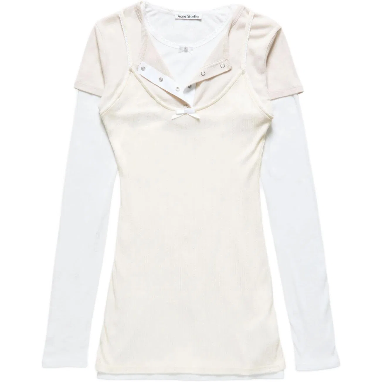 Женское платье с длинным рукавом Acne Studios, White/Ecru