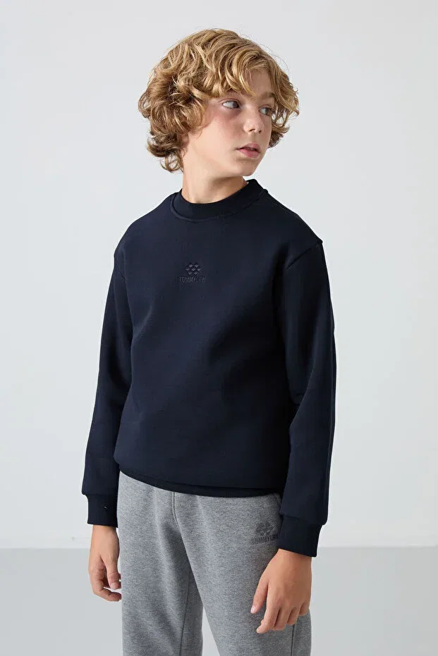 Детские свитшот для мальчиков хлопковый Tommy Life, Navy Blue
