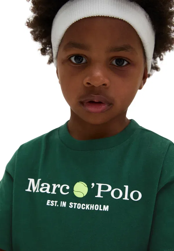 Футболка хлопковая Print T-shirt, grass green Marc O'Polo, зеленый — фото 2