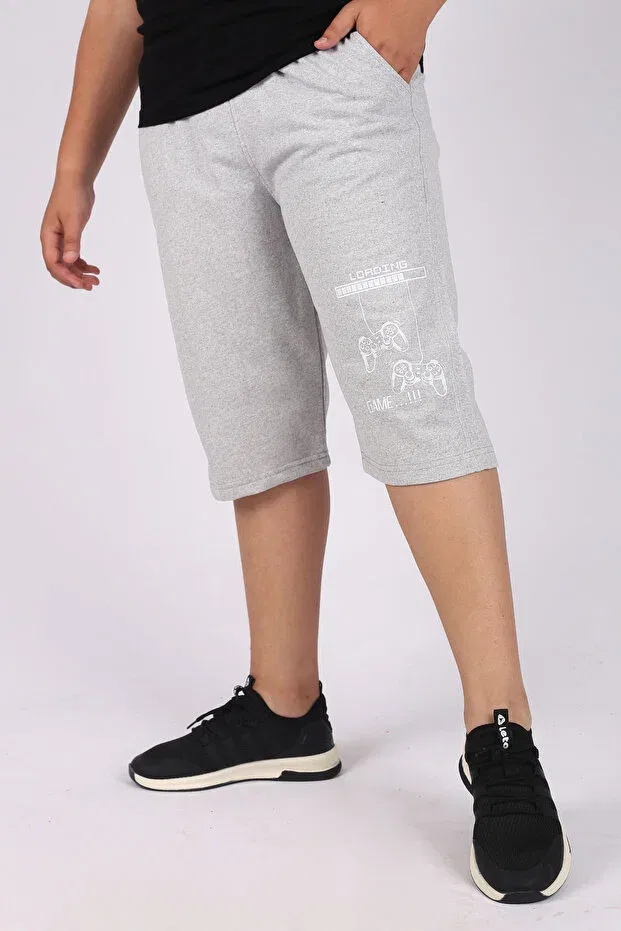 Детские шорты для мальчиков с принтом комплект 3 шт Çiko Kids, Gray-Black-Navy Blue — фото 2