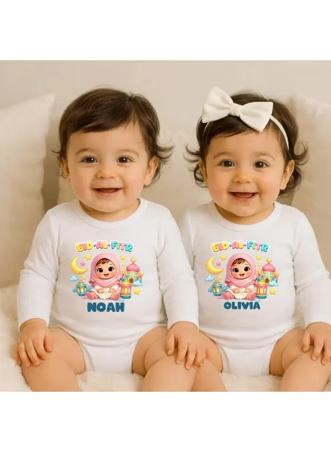 Боди-комбинезон с длинным рукавом Eid Printshop4Me, белый — фото 2