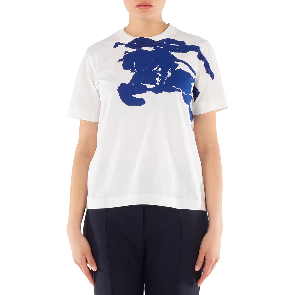 Футболка с коротким рукавом Equestrian Knight Cotton Burberry, Blue