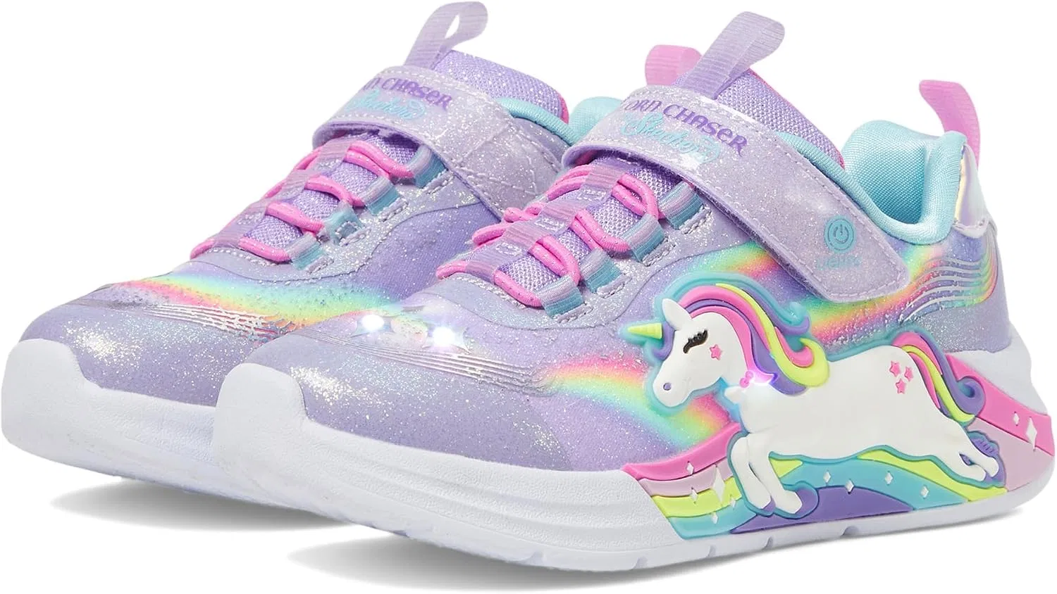 Детские кроссовки для девочек с принтом Unicorn Chaser Skechers, Lavender/Multi — фото 4