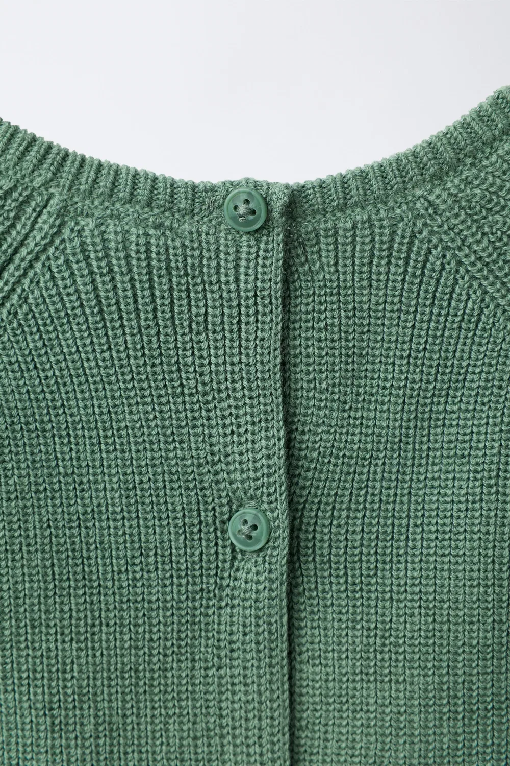 Свитер изнаночной вязки ZARA, Green — фото 4
