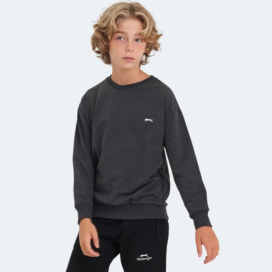 Свитшот детский с капюшоном LUPPA Slazenger, Темно-серый — фото 4