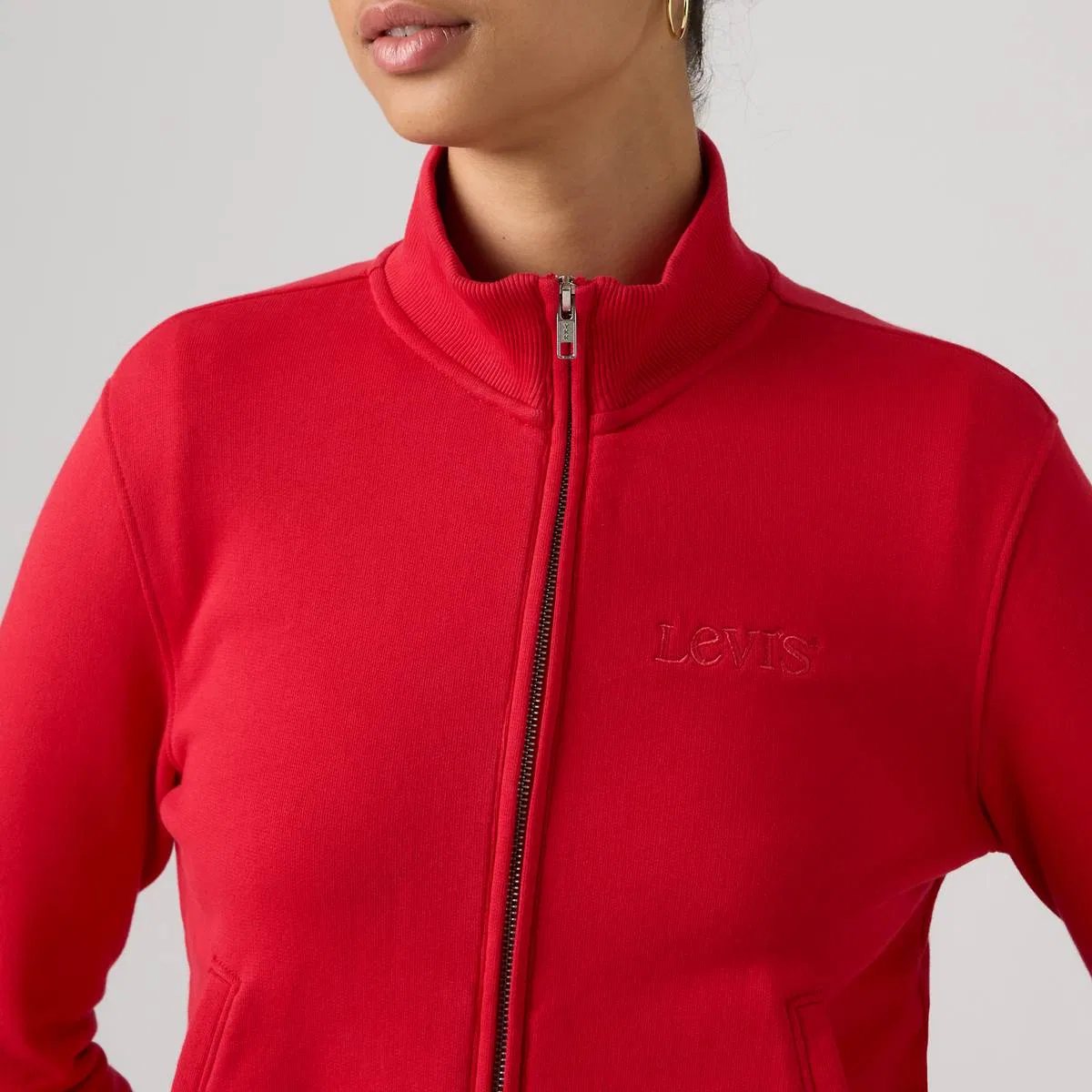 Графический крой, облегающий силуэт, молния по всей длине Levi's, Red Zip Up Club Logo True Red - Red — фото 2