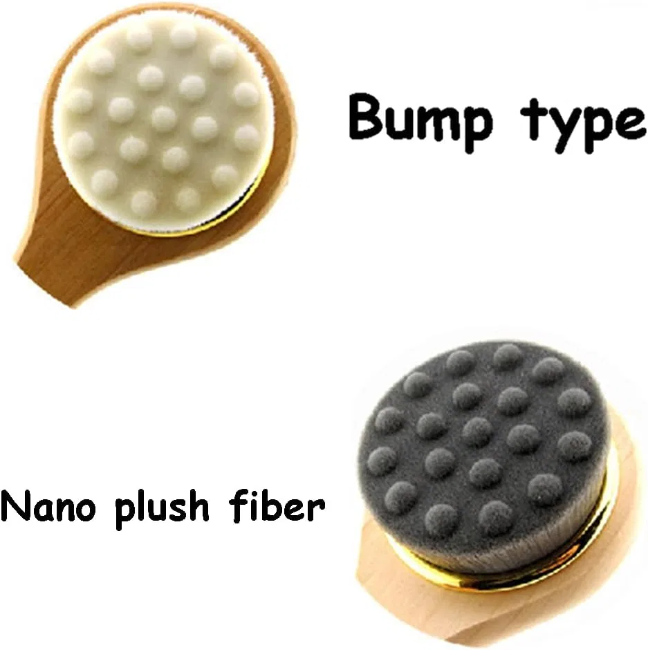 Щетка для тела с длинной ручкой, Nano-Level Плюшевая фибра, Деревянная ручка, Натуральный Generic — фото 4