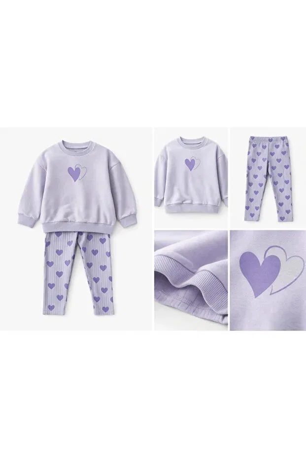 Детский комплект леггинсов с принтом Honey Kids, Purple