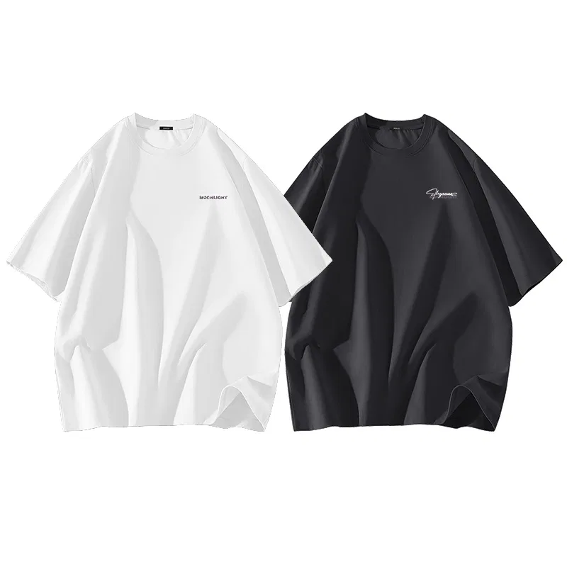 Детская футболка с коротким рукавом MINISO, Ice Silk Cooling White (Moonlight Fantasy Chest Logo)+Dark Gray (Moonlight Fantasy Chest Logo)