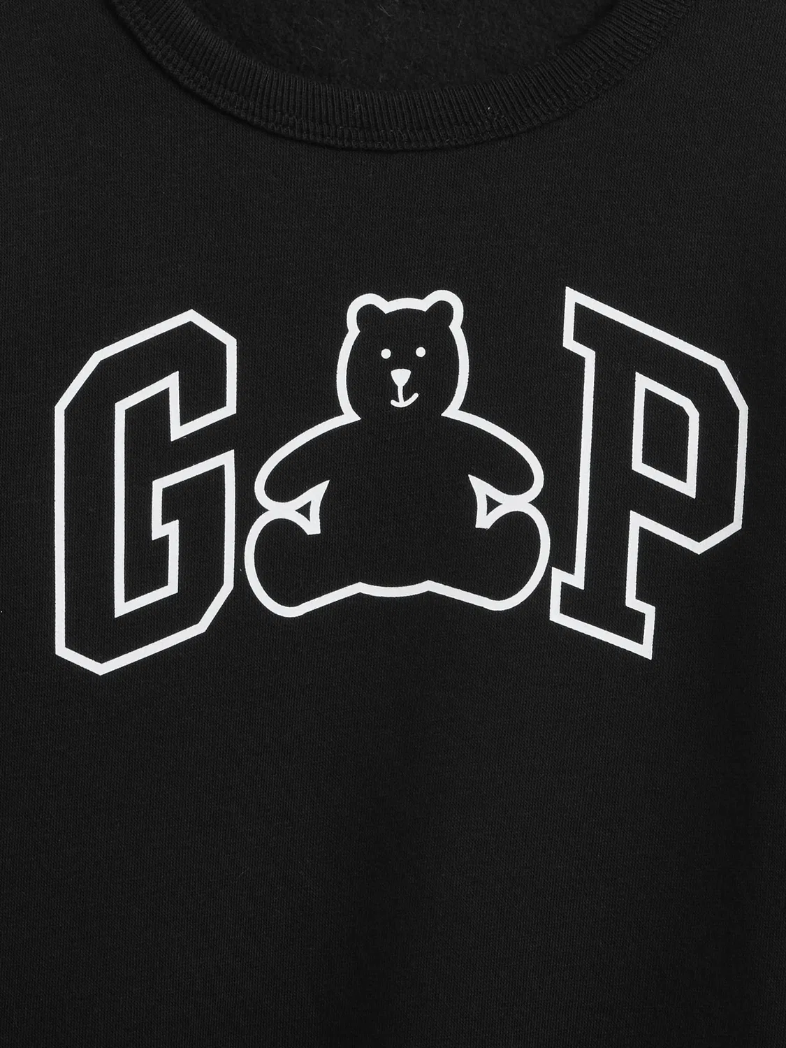 Свитшот свободный с логотипом Gap, черный — фото 3