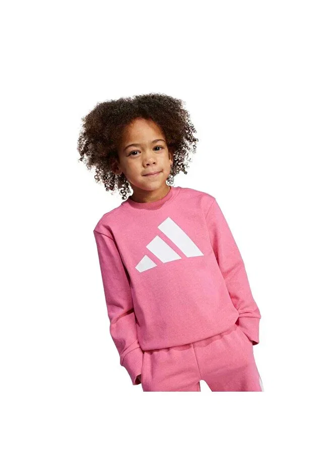 Детский спортивный комплект для девочек с длинным рукавом Adidas, Pink — фото 4