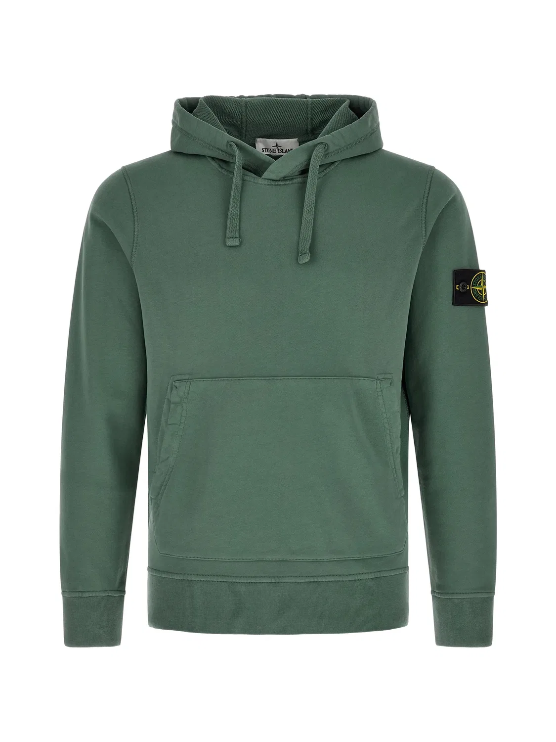 Худи 6100062 из органического хлопка Stone Island, зеленый