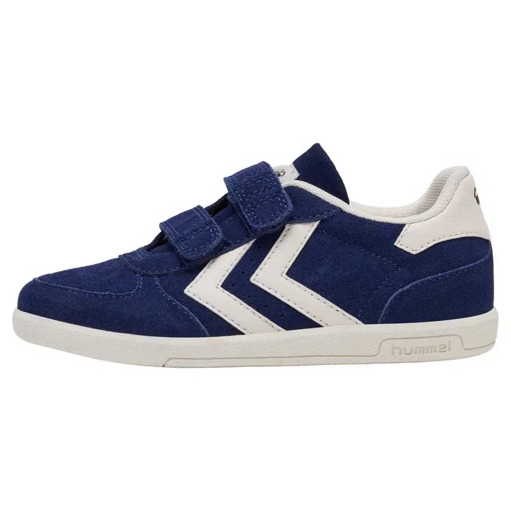 Детские кроссовки с липучками Victory Suede II Hummel, Blue — фото 3