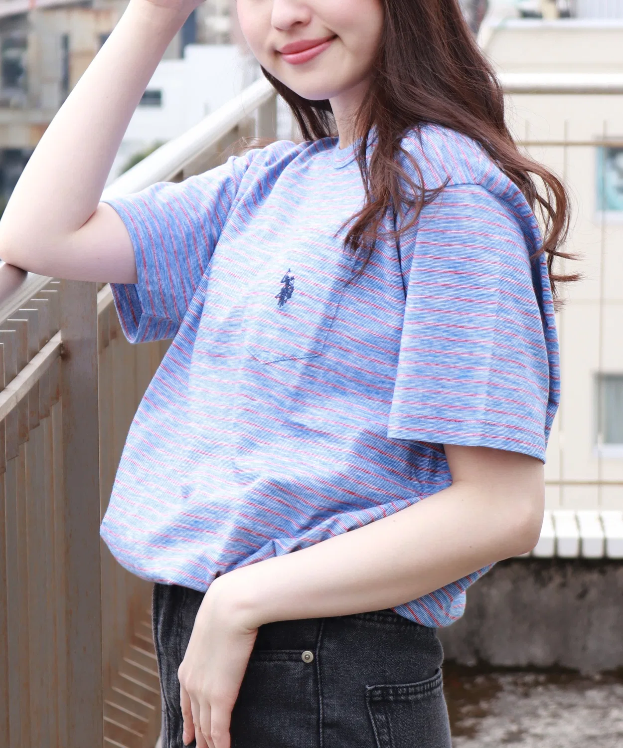 Мужская футболка с длинным рукавом оверсайз U.S. POLO ASSN., Blue