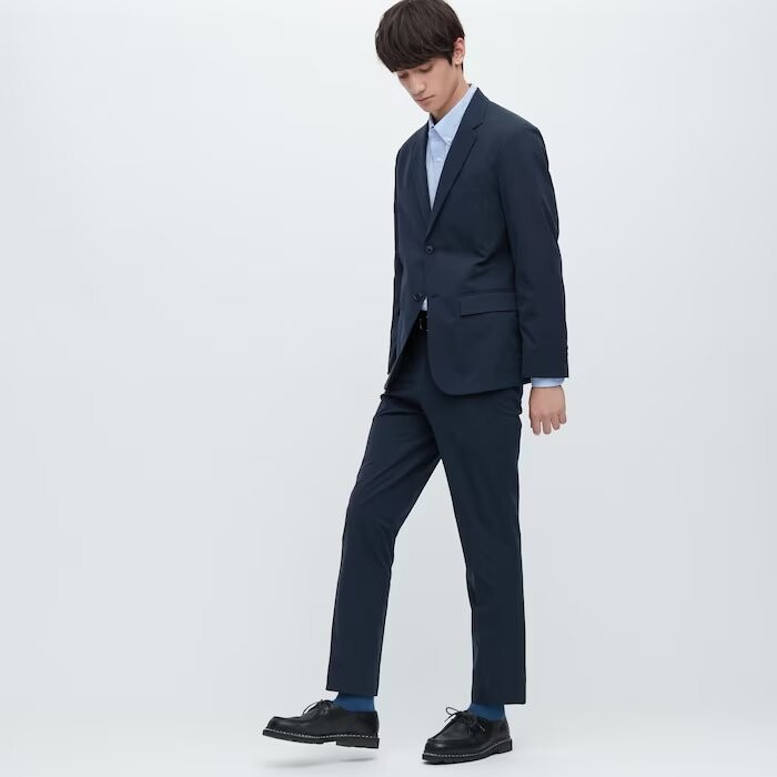Мужские брюки Airsense Uniqlo Ultra Light Cotton-like (короткие), тёмно-синий